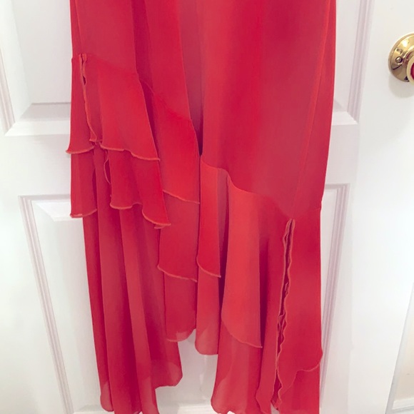 Coral asymmetrical slip dress - Picture 7 of 8